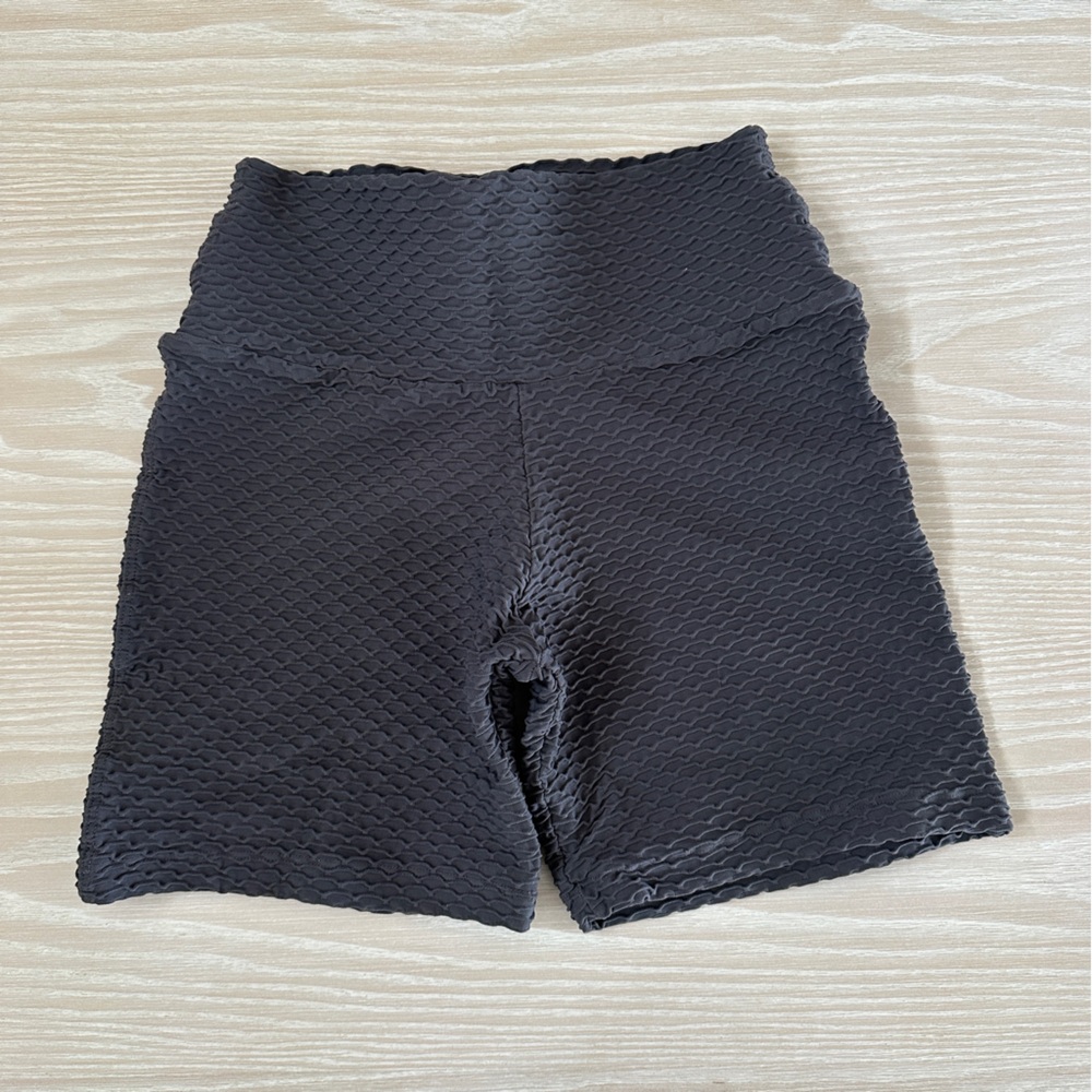 Booty by Brabants Charcoal Textured Biker Shorts